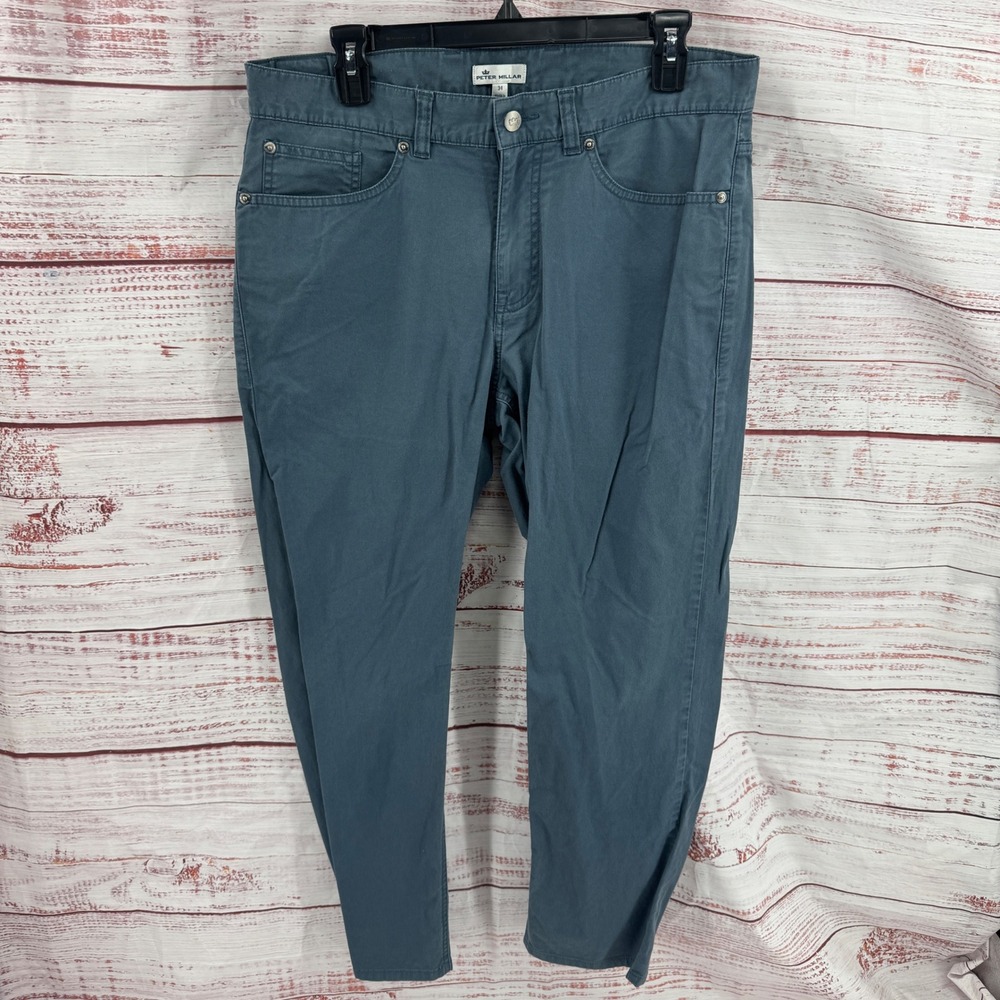 Peter Millar Pants Mens Size‎ 34 Five Pocket Straight Leg Soft Touch Twill